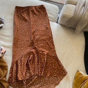 Abercrombie & Fitch Silk Polka Dot Skirt